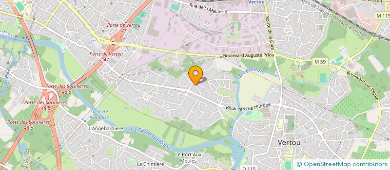 localisation de l'entreprise ALPRINTEC à VERTOU
