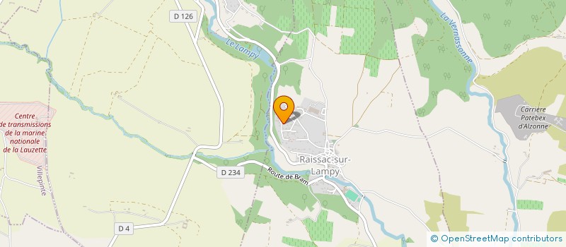 localisation de l'entreprise ALR  RAISSAC-SUR-LAMPY