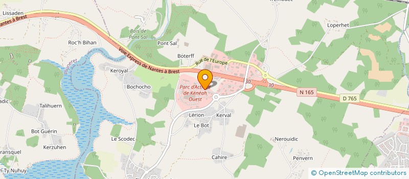 localisation de l'entreprise ALRE CONCEPT HABITAT  PLOUGOUMELEN