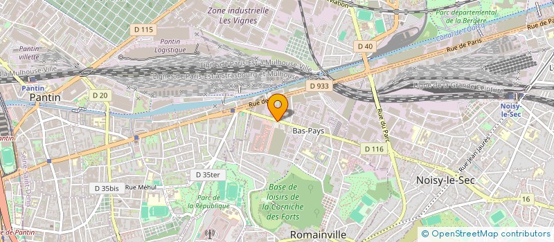 localisation de l'entreprise ALREBE à ROMAINVILLE