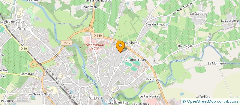 localisation de l'entreprise ALRI DIFFUSION  CLISSON