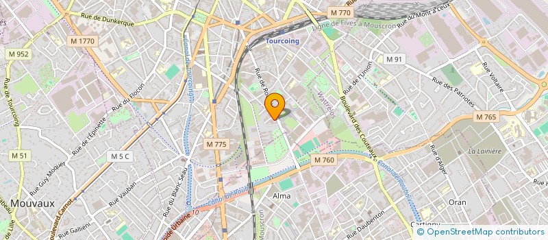 localisation de l'entreprise ALRIS à TOURCOING