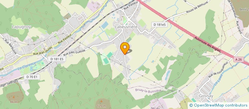 localisation de l'entreprise ALS BETHUNE  LABEUVRIERE