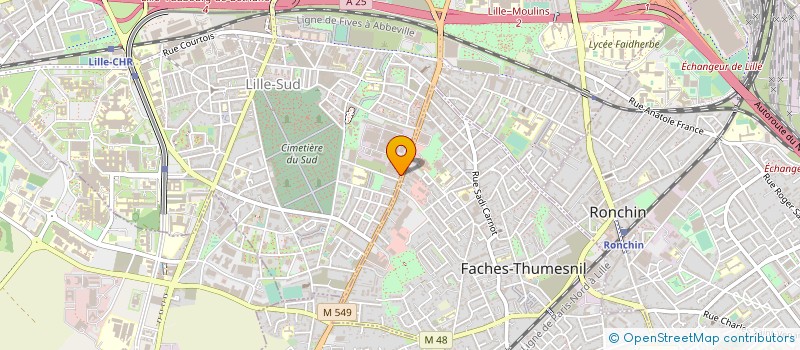 localisation de l'entreprise ALS TRANSPORT à LILLE