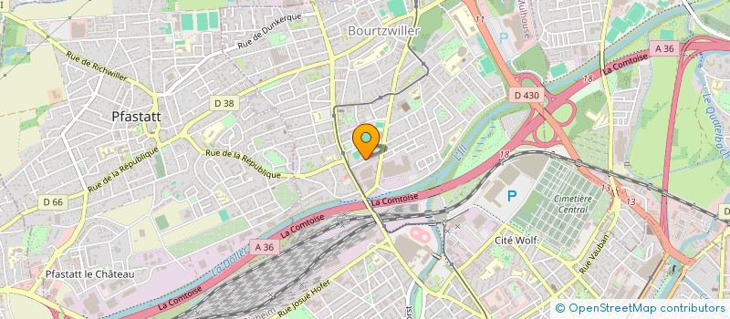 localisation de l'entreprise ALSA IMMO SARL  MULHOUSE