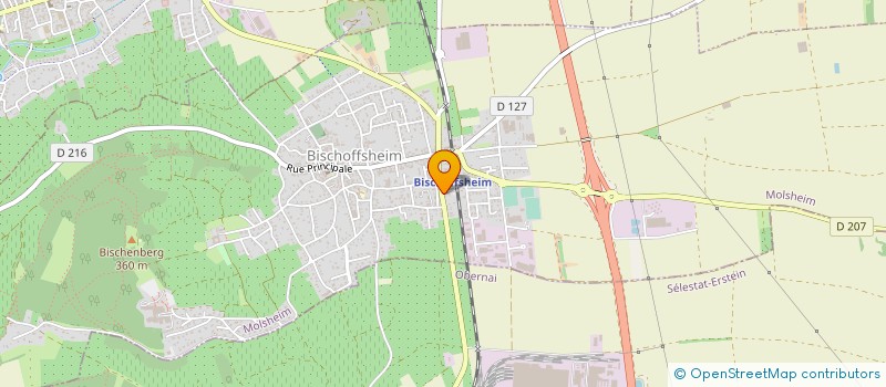 localisation de l'entreprise ALSA PNEUS  BISCHOFFSHEIM