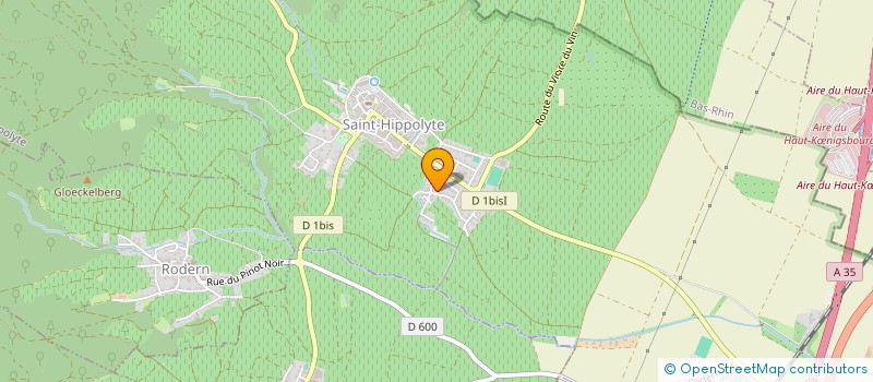 localisation de l'entreprise ALSA TOITURES à SAINT-HIPPOLYTE