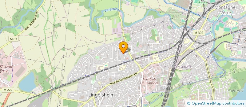 localisation de l'entreprise ALSACE BATIMENT S.N  LINGOLSHEIM