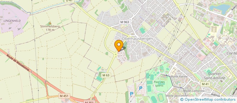 localisation de l'entreprise ALSACE BUREAUTIQUE SYSTEMES  OBERHAUSBERGEN