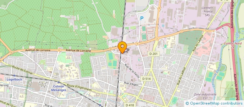 localisation de l'entreprise ALSACE CARREAUX à COLMAR