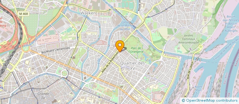 localisation de l'entreprise ALSACE COMMUNICATION à STRASBOURG