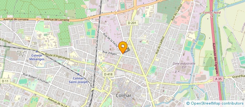 localisation de l'entreprise ALSACE COUVERTURE ETANCHEITE TOITURE à COLMAR