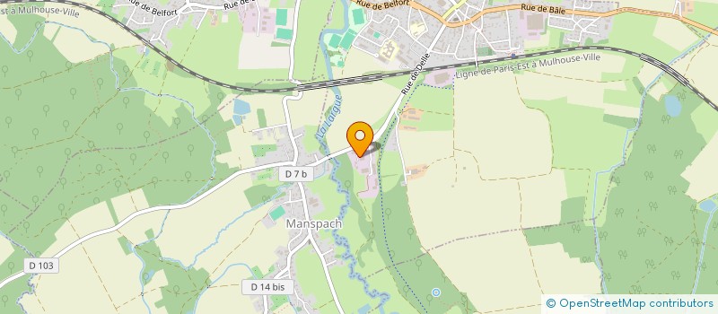 localisation de l'entreprise ALSACE CST - CHAUDRONNERIE SERRURERIE TUYAUTERIES à DANNEMARIE
