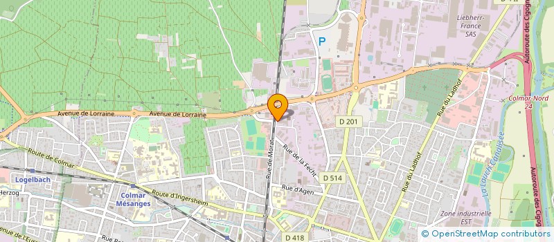 localisation de l'entreprise ALSACE CUISINE à COLMAR