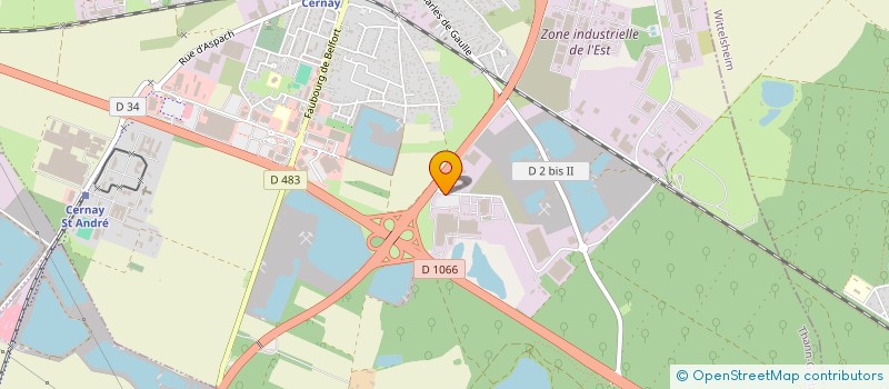 localisation de l'entreprise ALSACE DECHETS INDUSTRIELS SPECIAUX à CERNAY