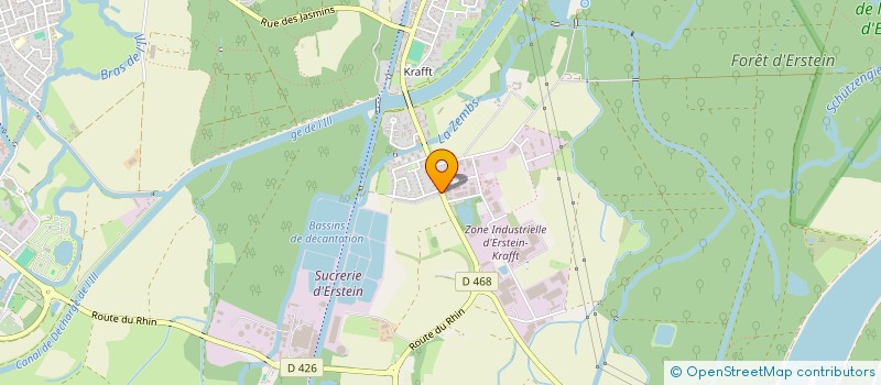 localisation de l'entreprise ALSACE DESIGN  ERSTEIN