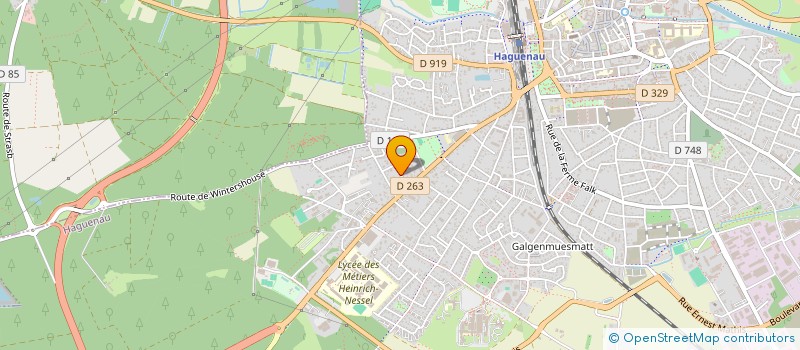 localisation de l'entreprise ALSACE DEVELOPPEMENT ET FOURNITURES à HAGUENAU