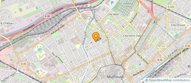 localisation de l'entreprise ALSACE EQUIPEMENTS POIDS LOURDS à MULHOUSE