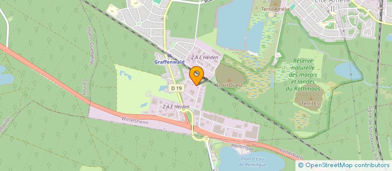 localisation de l'entreprise ALSACE EXPEDITION COLIS LOGISTIQUE - AECL  WITTELSHEIM