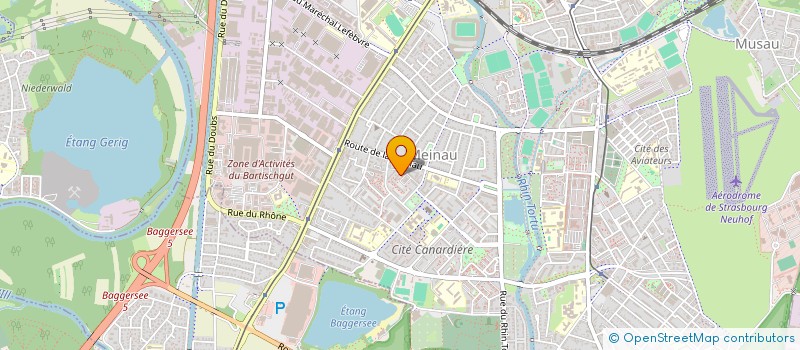 localisation de l'entreprise ALSACE FACADES BARDAGES à STRASBOURG