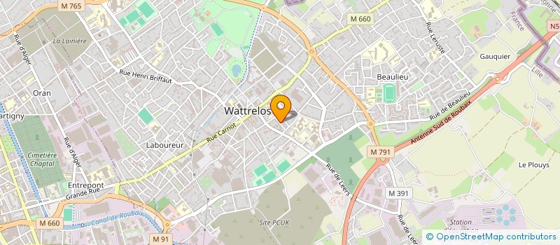 localisation de l'entreprise ALSACE INVEST  WATTRELOS