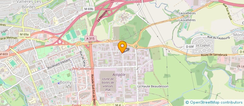 localisation de l'entreprise ALSACE LORRAINE MATERIELS  METZ