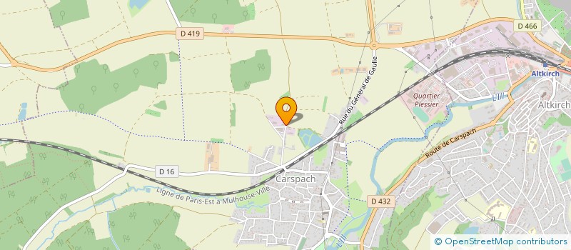 localisation de l'entreprise ALSACE MENUISERIE  CARSPACH