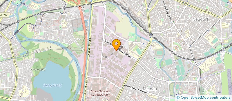 localisation de l'entreprise ALSACE PELLICULAGE à STRASBOURG