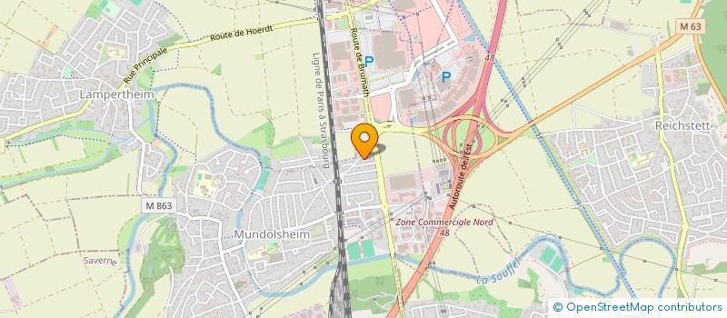 localisation de l'entreprise ALSACE PRO FROID  MUNDOLSHEIM