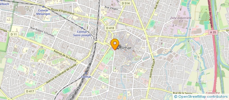 localisation de l'entreprise ALSACE RACQUET CLUB  COLMAR