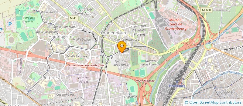 localisation de l'entreprise ALSACE ROMANE SARL à STRASBOURG