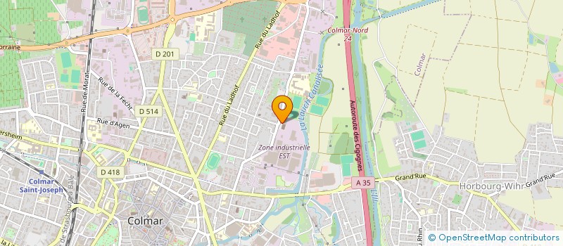 localisation de l'entreprise ALSACE TUYAUTERIE CHAUDRONNE PLASTIQUE à COLMAR