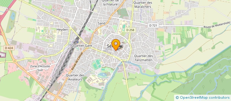 localisation de l'entreprise ALSACE WEBAUTO COURTAGE  SELESTAT