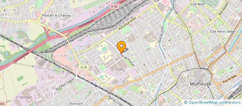 localisation de l'entreprise ALSACE WOOD FACTORY  MULHOUSE