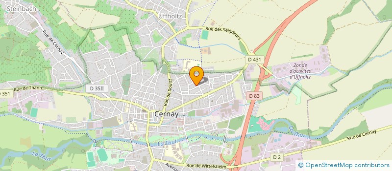 localisation de l'entreprise ALSACEADOM  CERNAY