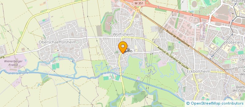 localisation de l'entreprise ALSACIENNE DE GRAVURE  WOLFISHEIM