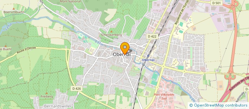 localisation de l'entreprise ALSACIENNE DE REALISATIONS ET COMMERCES à OBERNAI