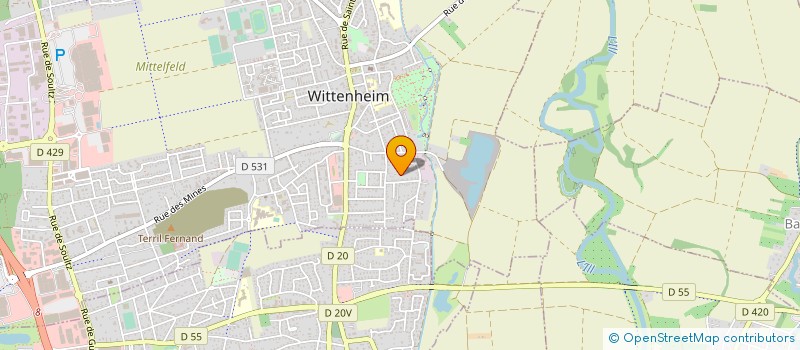 localisation de l'entreprise ALSACIENNE DE TRAVAUX à WITTENHEIM
