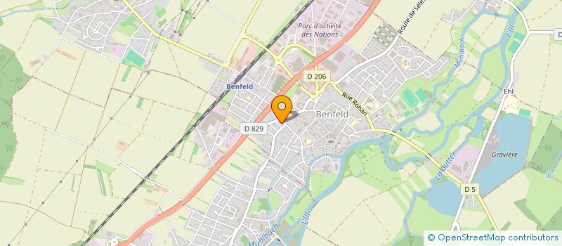 localisation de l'entreprise ALSACIENNE HANDBALL BENFELD  BENFELD