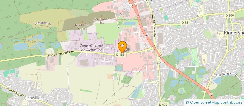 localisation de l'entreprise ALSAGRANIT MARBRES ET GRANITS à KINGERSHEIM
