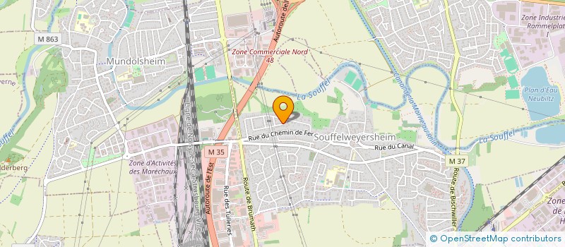 localisation de l'entreprise ALSAIS  SOUFFELWEYERSHEIM