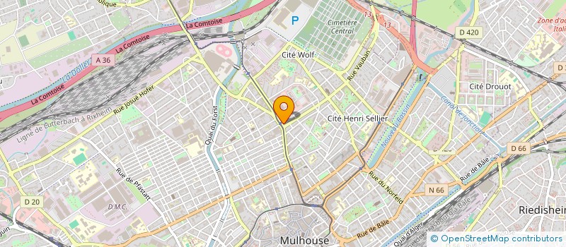 localisation de l'entreprise ALSASLACK  MULHOUSE