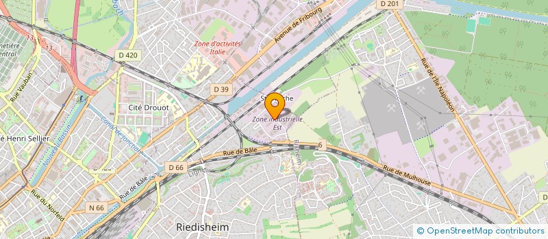 localisation de l'entreprise ALSATEXTILES  RIEDISHEIM