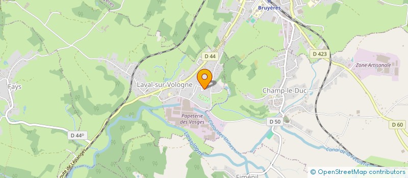 localisation de l'entreprise ALSAVOG'INVEST  LAVAL-SUR-VOLOGNE