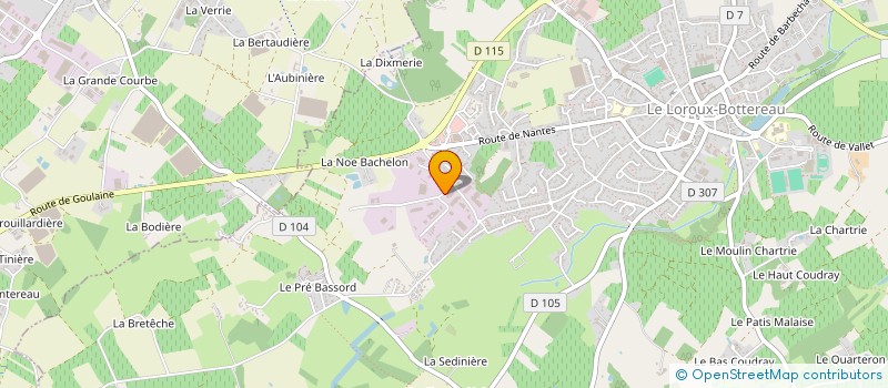 localisation de l'entreprise ALSIM GROUP  LA BOISSIERE-DU-DORE