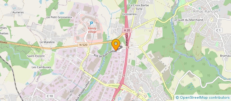 localisation de l'entreprise ALST à LIMOGES