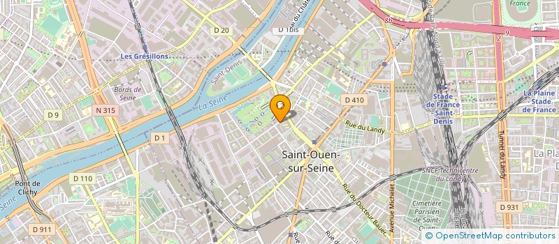 localisation de l'entreprise ALSTOM TRANSPORT SA à SAINT-OUEN-SUR-SEINE