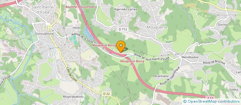 localisation de l'entreprise ALSUGUREN MARMAYOU CONSTRUCTIONS  SAINT PIERRE D'IRUBE