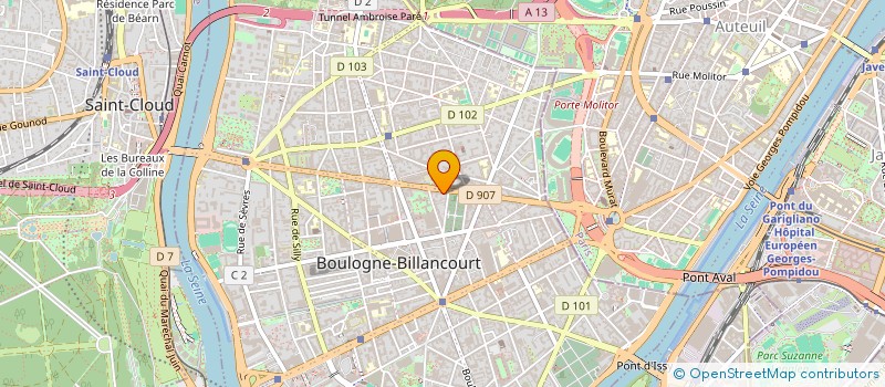 localisation de l'entreprise ALT TRANSPORTS à BOULOGNE-BILLANCOURT