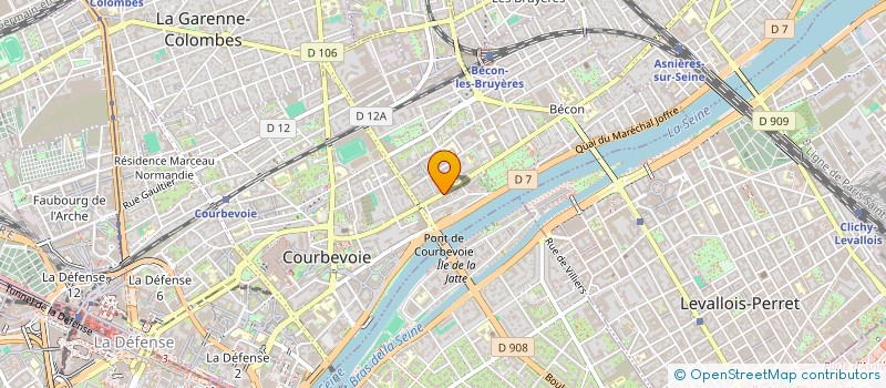 localisation de l'entreprise ALTAIS COUVERTURE ETANCHEITE à COURBEVOIE